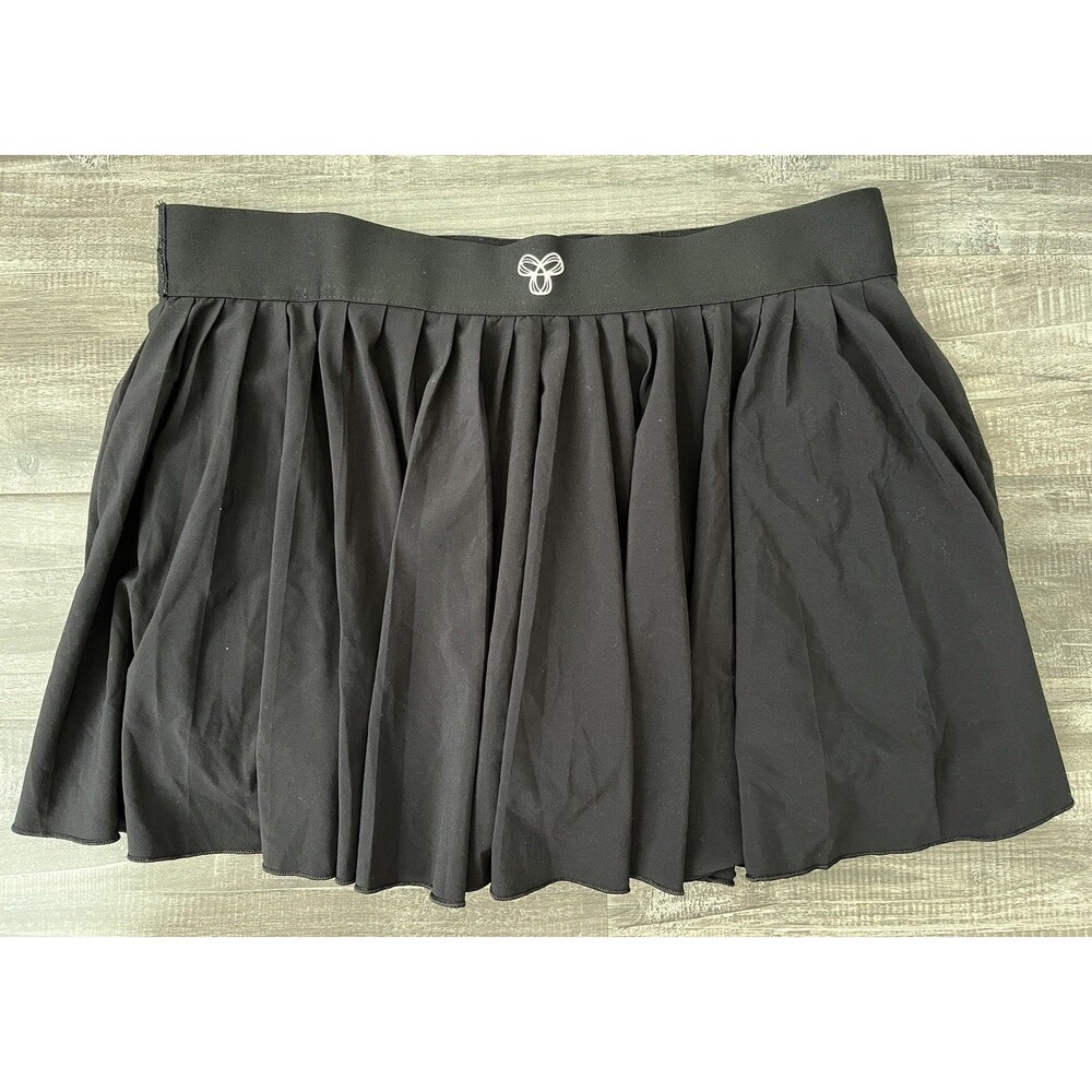 Aritzia TNAction  Tennis Pro Micro Pleated Skirt Black Sz Large Shorts Pockets